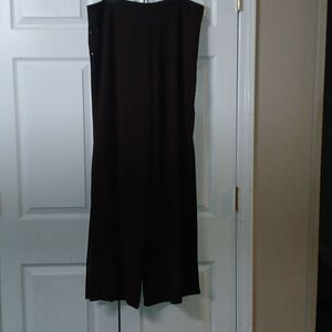 SC Collection brown wide leg palazzo  pants with embellished sides  Sz 16